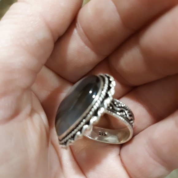New Montana Agate 925 Silver Ring. - Picture 5 of 5